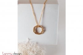 Rose gold bamboo necklace